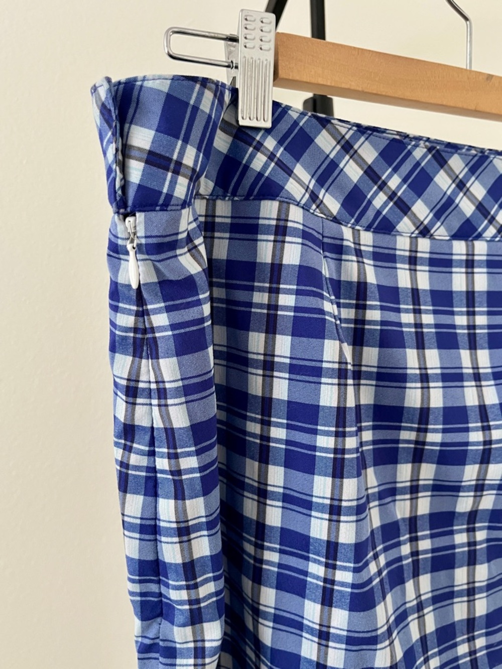 💙 IZOD Golf Blue Plaid Skort | Preppy + Sporty Chic | Tennis | Size 12 - Picture 6 of 9